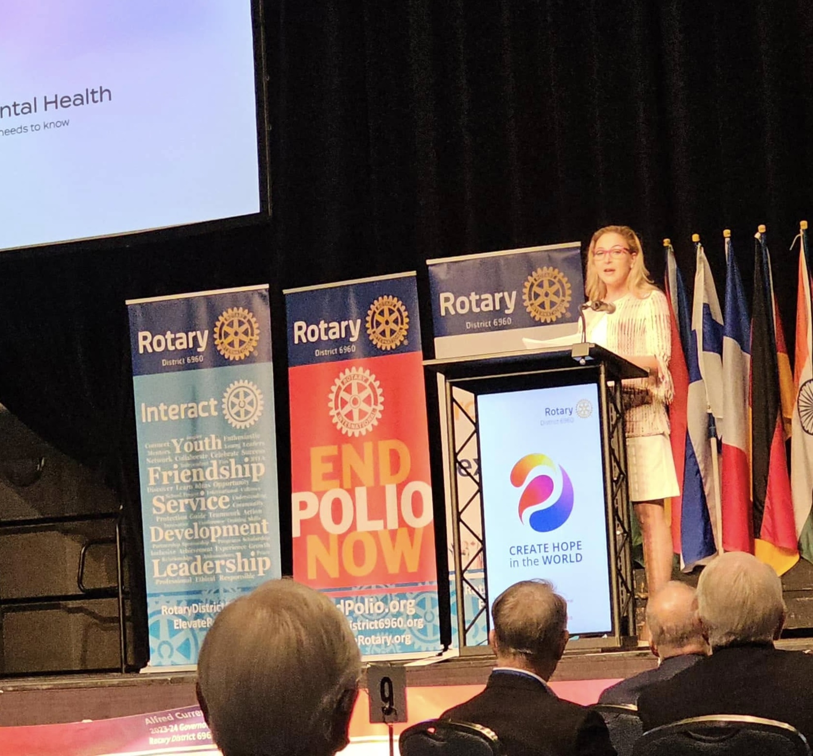 Lindsey at Rotary Conference Lindsey Glass Rotary